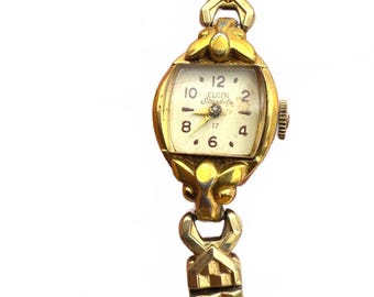 Vintage Elgin Ladies' Wristwatch Gold Tone - not tested