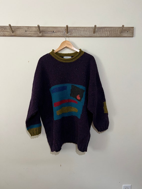 Su Zen Large Wool Colorblack 90s Women's Sweater - image 5