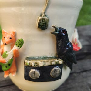 Handgefertigter Keramikbecher – Was sagt der Fuchs?