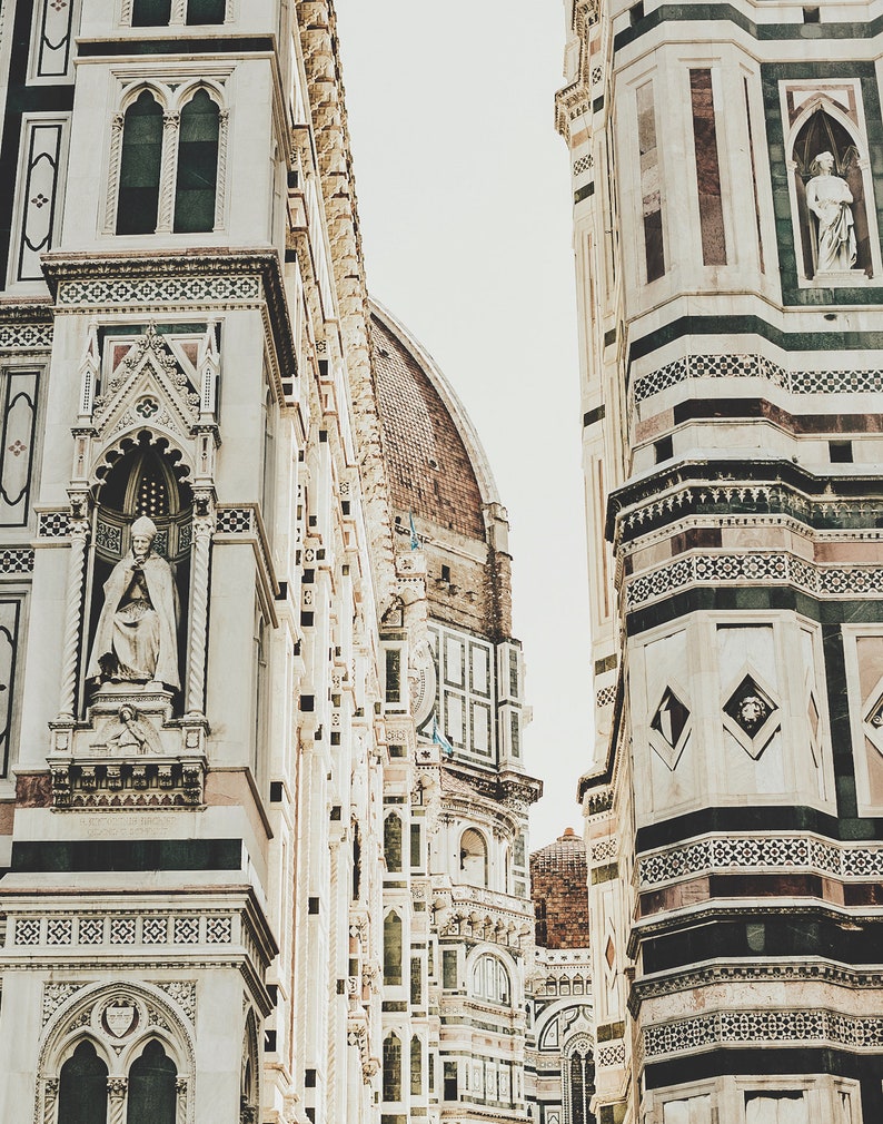 Print of the Duomo in Florence Italy, Print of Duomo, Minimalist Home Decor, Instant Download image 2