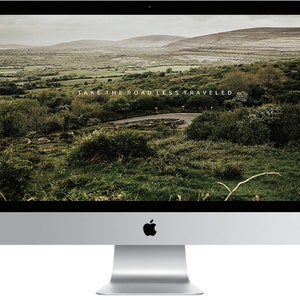 Winding Roads, Desktop Wallpaper for Mac and PC Computers, Ireland Photography, INSTANT DOWNLOAD, Nature Photography, Inspirational Quotes