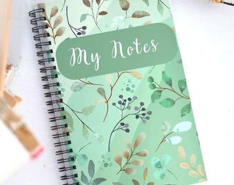 Floral Dot Grid Journal: Spiral Notebook, Bullet Planner