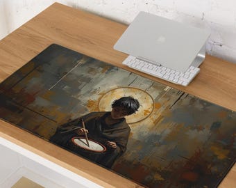Drummer Boy XXL Desk Mat: Medieval Art Gaming Mouse Pad