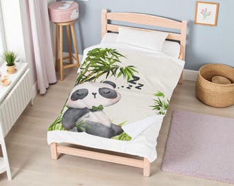 Cozy Panda Velveteen Blanket: Soft Nursery Throw for Kids
