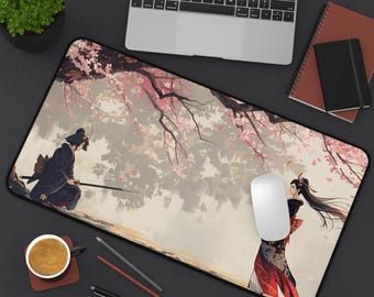 Japanese Cherry Blossom Desk Mat – Zen Style Mouse Pad for Gamers