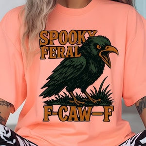 Black Crow F-Caw- F Png , Funny Black Bird Png, Bird for Shirt, Gift for her, Digital Download, Instant Download, Sublimation Png