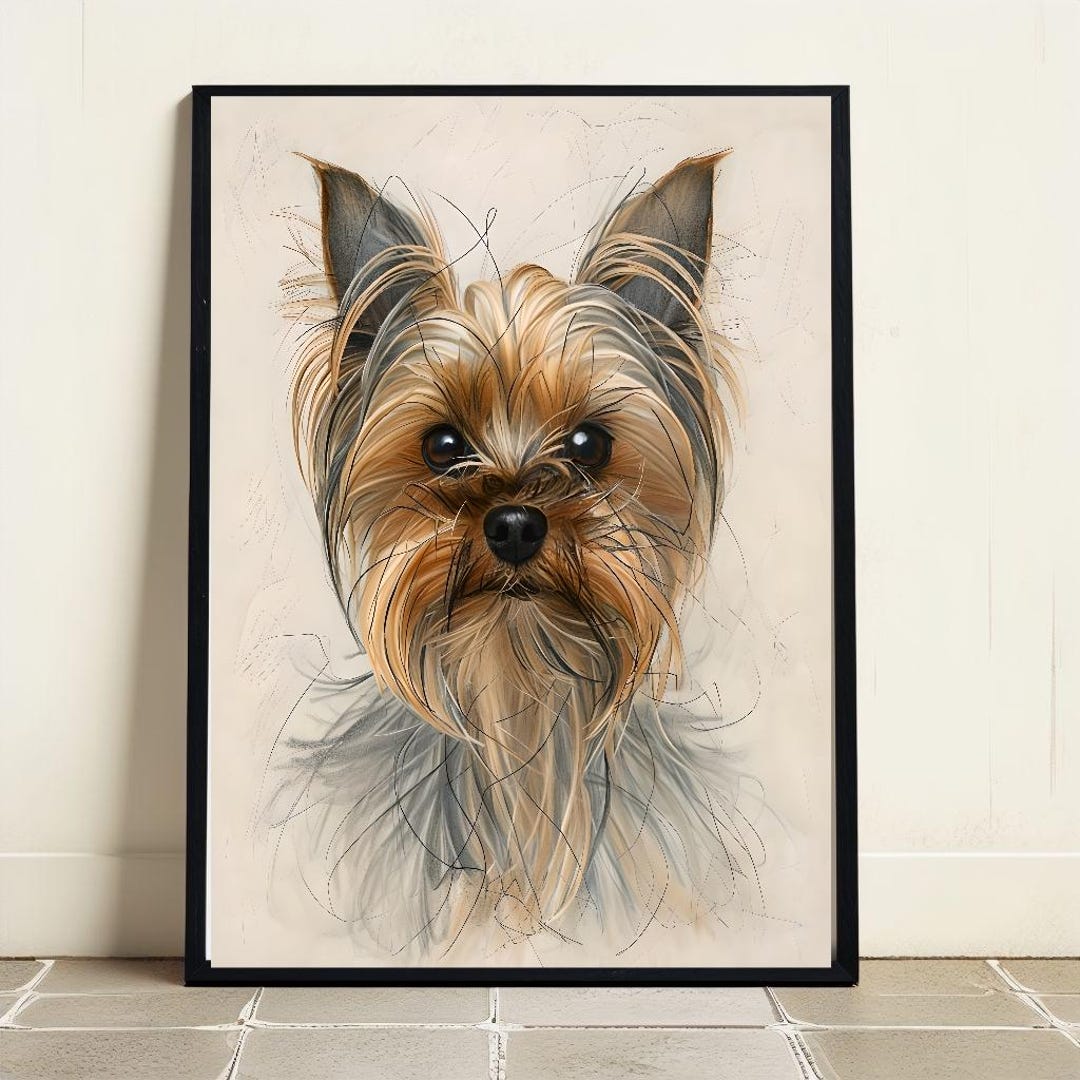 Yorkshire Terrier Wall Art, Dog Printable Wall Art, Gift for