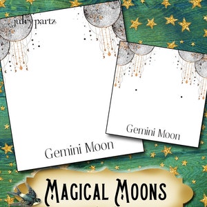 GEMINI MOON•Magical Moon Collection•Custom Tags•Labels•Clothing Tags•Custom •Boutique Card•Tags•Custom Tags•Custom Labels