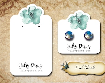 60• TEAL PETALS • Necklace Card •Earring Cards •Jewelry Cards •Display Card •Display •Earring Holder •Necklace Holder•