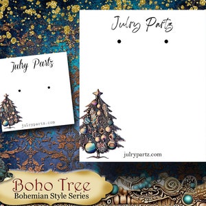 ÁRBOL BOHO Estilo bohemio • Diseño personalizado • Expositor de aretes • Etiquetas para ropa • Tarjetas de joyería personalizadas • Tarjetas de boutique • Tarjetas de aretes personalizadas •