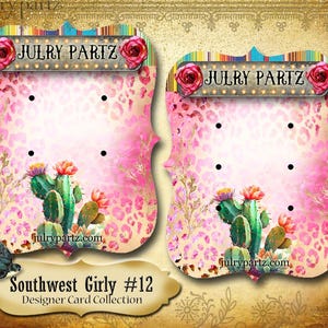 Southwest Girly #12 • Earring Card• Jewelry Cards• Earring Display• Earring Holder• Jewelry Tags• Bracelet Tag• Jewelry Packaging •