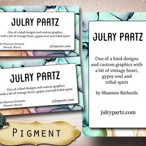 PIGMENT #4 Style Business Cards • Designer Card Collection • Custom Business Cards • Custom Cards • Custom Calling Cards •
