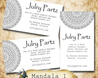 MANDALA 1 Business Cards • Designer Card Collection • Custom Business Cards • Custom Cards •Custom Calling Cards•
