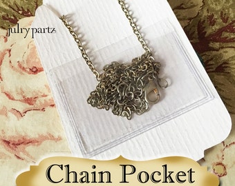 CHAIN POCKETS for Jewelry Cards•Chain Holders•Necklace Chain Holder