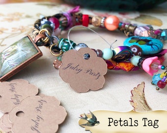45 • PETALS • Tags •Bracelet Tags • Necklace Tags • Bracelet Tags • Price Tags • Custom Jewelry Tags