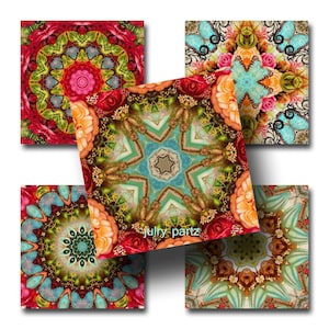 MAROKKO, 2 x 2, mandala's, 2 x 2 vierkante afbeeldingen, afdrukbare digitale afbeeldingen