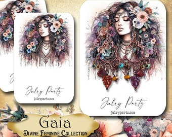 GAIA • Necklace Card • Earring Card • Jewelry Cards • Jewelry Display Card • Display• Earring Holder• Jewelry Packaging• DIVINE FEMININE