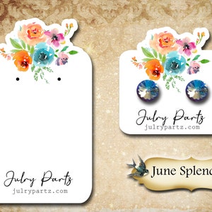 60• JUNE SPLENDOR • Necklace Card •Earring Cards •Jewelry Cards •Display Card •Display •Earring Holder •Necklace Holder•
