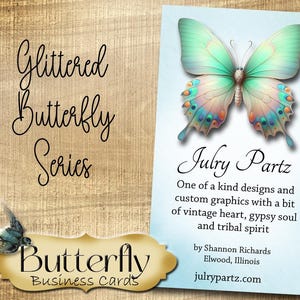 Tarjetas de presentación estilo BUTTERFLY #6 • Colección de tarjetas de diseñador • Tarjetas de presentación personalizadas • Tarjetas personalizadas • Tarjetas de presentación personalizadas • BRILLOSAS