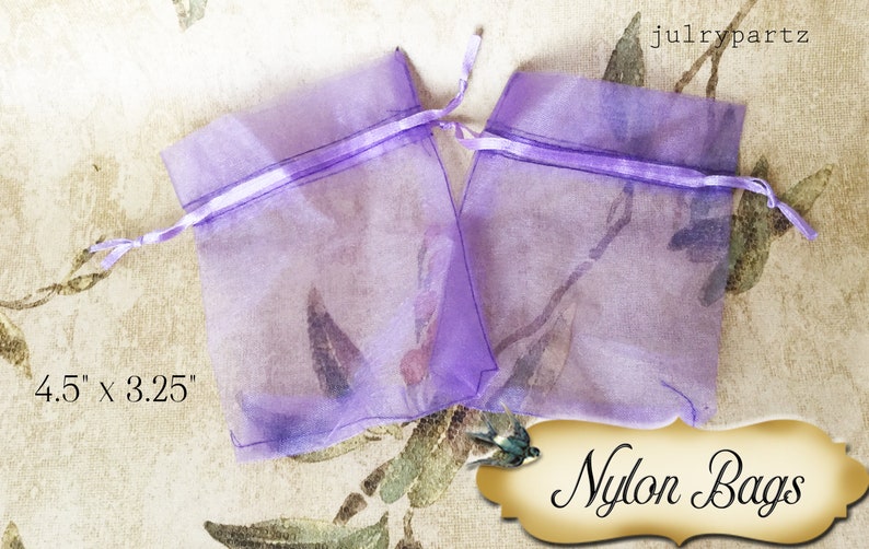 Lavender Purple NYLON Gift Bags\u2022Favor Bag\u2022Gift Bags\u2022Soap Packaging\u2022Craft Show Supplies\u2022Sold by 25 PCs