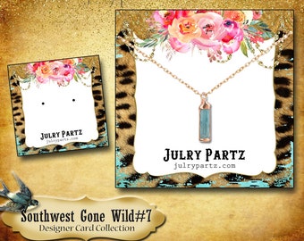 SOUTHWEST GONE WILD #7 • Custom Tags •Earring Display • Necklace Cards • Custom •Boutique Card • Custom Earring Cards • Custom Labels