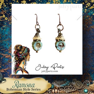 RAMONA Bohemian Style Custom Design Earring Display Clothing Tags Custom Jewelry Cards Boutique Cards Custom Earring Cards image 2