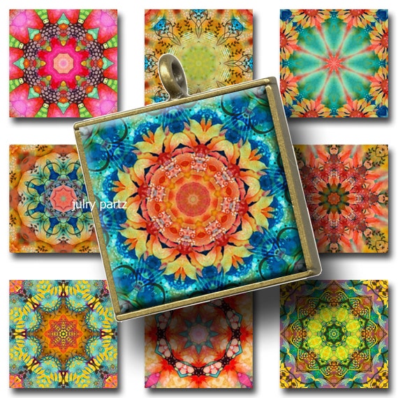 BOHEMIAN CHIC 1x1 images, Printable Digital Images, Cards, Gift Tag