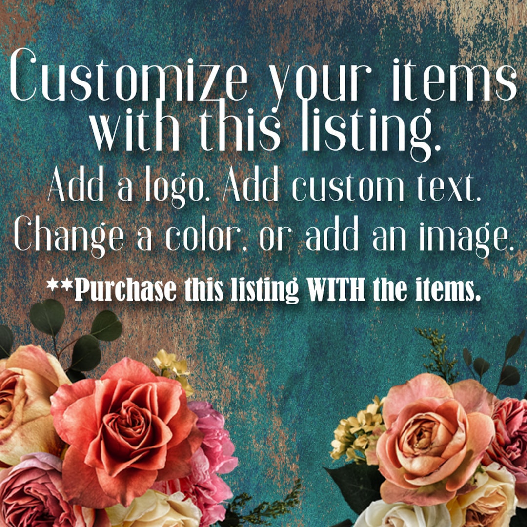 Make It Customadd Your Logo or Text to Any Card or Tag - Etsy