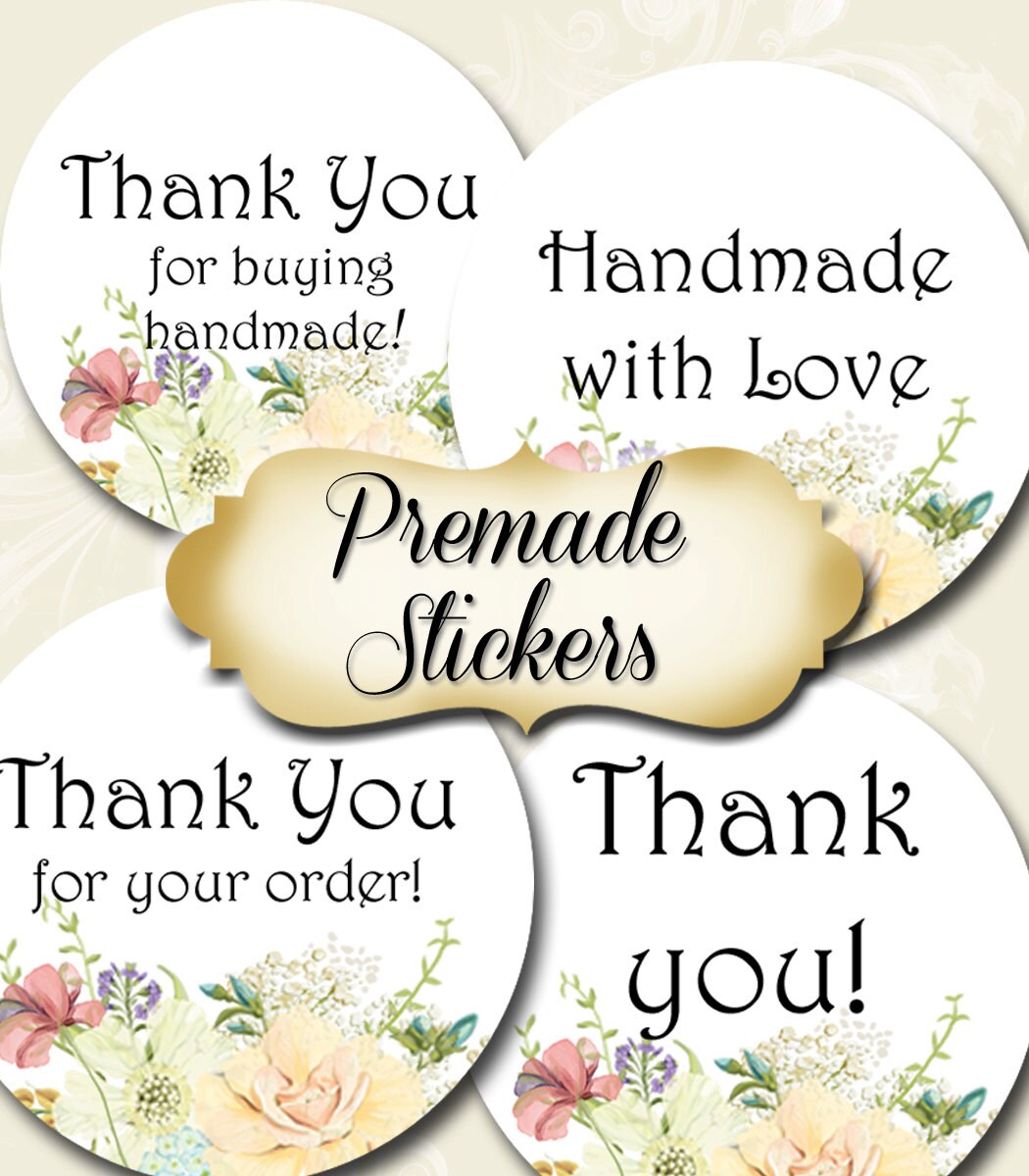 Custom Labels Personalized Stickers 1 Round Thank You For Your Purchase