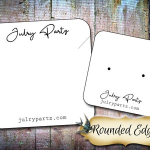 BORDE REDONDEADO • Tarjetas para joyería personalizadas • Tarjetas para collares • Tarjetas para aretes • Tarjetas para boutique • Etiquetas para joyería • Empaque para joyería • Suministros para tiendas personalizadas