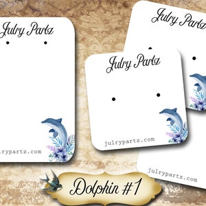 DELFIN #1 •Benutzerdefinierte •Etiketten • Ohrring-Display • Kleidungs-Tags • Individuell • Boutique-Karte • Individuell hergestellte Tags • Individuell hergestellte Etiketten • Schmuckkarten