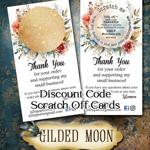 Gilded MOON #2 Scratch Off • Cartões de visita • Cartões de cupom • Cartões de desconto personalizados • Cartão de inserção • Cartões de chamada personalizados • Cartão de mídia social