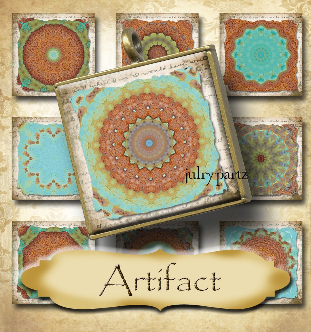 Artifact•1x1 Rustic Square Images•printable Digital Images•cards•gift ...