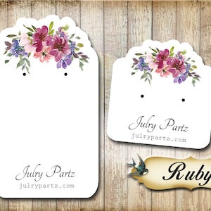 60•Antique RUBY• Necklace Card •Earring Cards •Jewelry Cards •Display Card •Display •Earring Holder •Necklace Holder•