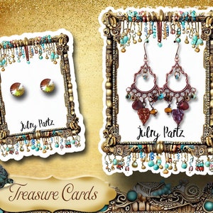 TREASURE #17 Cards • Designer Card Collection • Custom Tags • Earring Display • Custom Jewelry Cards • Custom Boutique Card•