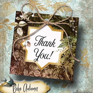 BOHO AUTUMN #3 •Custom Tags • Earring Display• Clothing Tags• Custom Hang Tags• Boutique Card• Custom Cards • Fall Tags