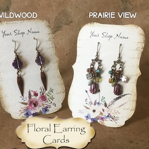Zoe•PRAIRIEVIEW & WILDWOOD•2.5 x 3.5 inch Tent Cards•Earring Card•Jewelry Card•Earring Display•Necklace Card•Earring Holder•Tent Card