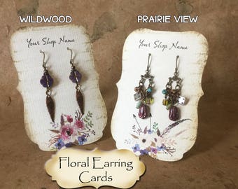 Zoe•PRAIRIEVIEW & WILDWOOD•2.5 x 3.5 inch Tent Cards•Earring Card•Jewelry Card•Earring Display•Necklace Card•Earring Holder•Tent Card