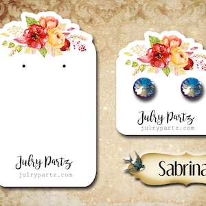 60 SABRINA • Necklace Card •Earring Cards •Jewelry Cards •Display Card •Display •Earring Holder •Necklace Holder•