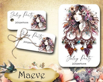 MAEVE • Necklace Card • Earring Card • Jewelry Cards • Jewelry Display Card • Display• Earring Holder• Jewelry Packaging• DIVINE FEMININE