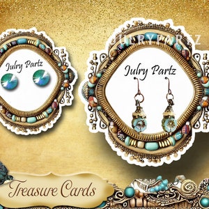 TREASURE #16 Cards • Designer Card Collection • Custom Tags • Earring Display • Custom Jewelry Cards • Custom Boutique Card•