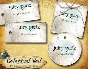 CELESTIAL VEIL •Custom Tags•Labels•Earring Display•Clothing Tags•Custom Hang Tags•Boutique Card•Tags•Custom Tags•Custom Labels