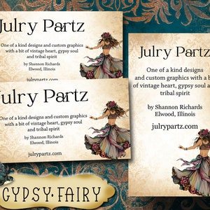 GYPSY FAIRY #4 Tarjetas de presentación estilo • Colección de tarjetas de diseñador • Tarjetas de presentación personalizadas • Tarjetas personalizadas • Tarjetas de visita personalizadas •