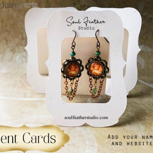 40 DECO 2.5x2.5 Inch Tent Cards EARRING CARDS Jewelry Etsy