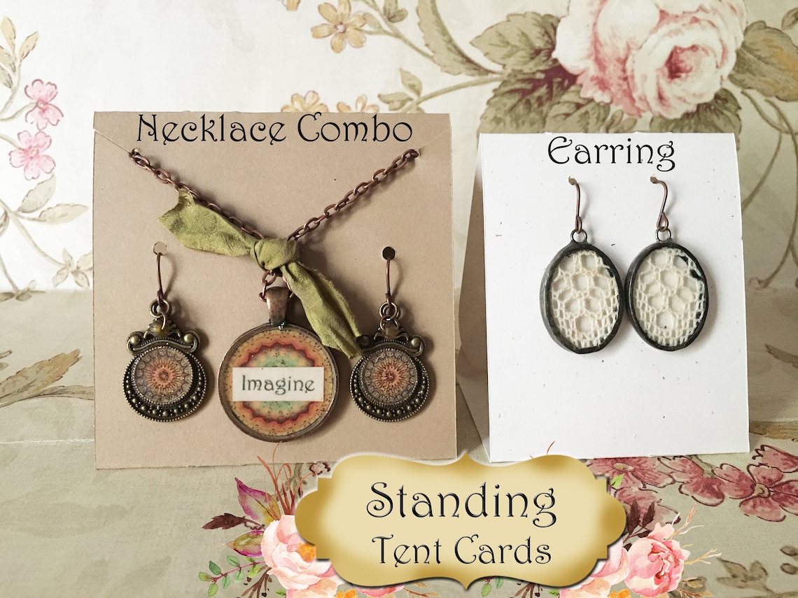 36 Free Standing Tent Cards EARRING CARDS Jewelry Cards | Etsy