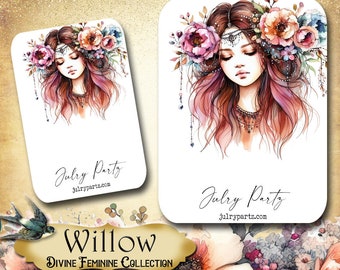 WILLOW • Necklace Card • Earring Card • Jewelry Cards • Jewelry Display Card • Display• Earring Holder• Jewelry Packaging• DIVINE FEMININE