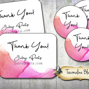 TOURMALINE BLUSH•STICKERS•Rectangle Labels•Package Labels•Custom Stickers•Custom Labels•Packaging  Gems