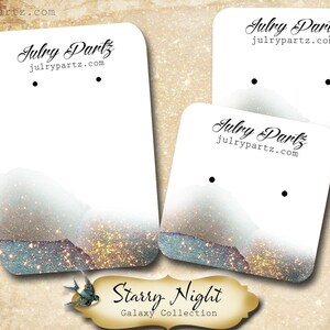 STARRY NIGHT •Custom Tags•Labels•Earring Display•Clothing Tags•Custom •Boutique Card•Tags•Custom Tags•Custom Labels