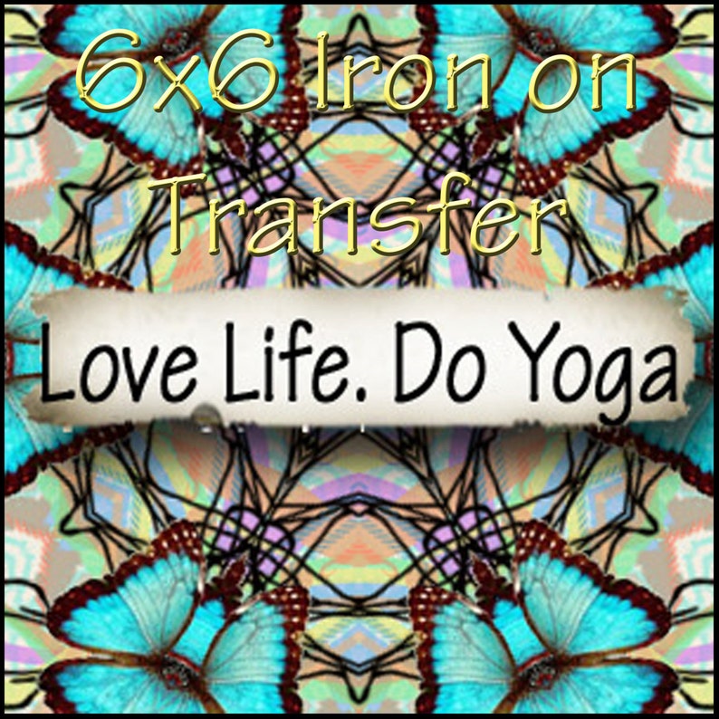 iron on transfer 6x6 Square,Printable Digital Images Yoga Meditation EUPHORIC YOGA