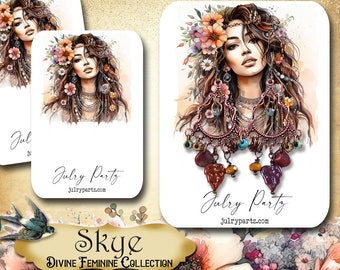 SKYE • Necklace Card • Earring Card • Jewelry Cards • Jewelry Display Card • Display• Earring Holder• Jewelry Packaging• DIVINE FEMININE